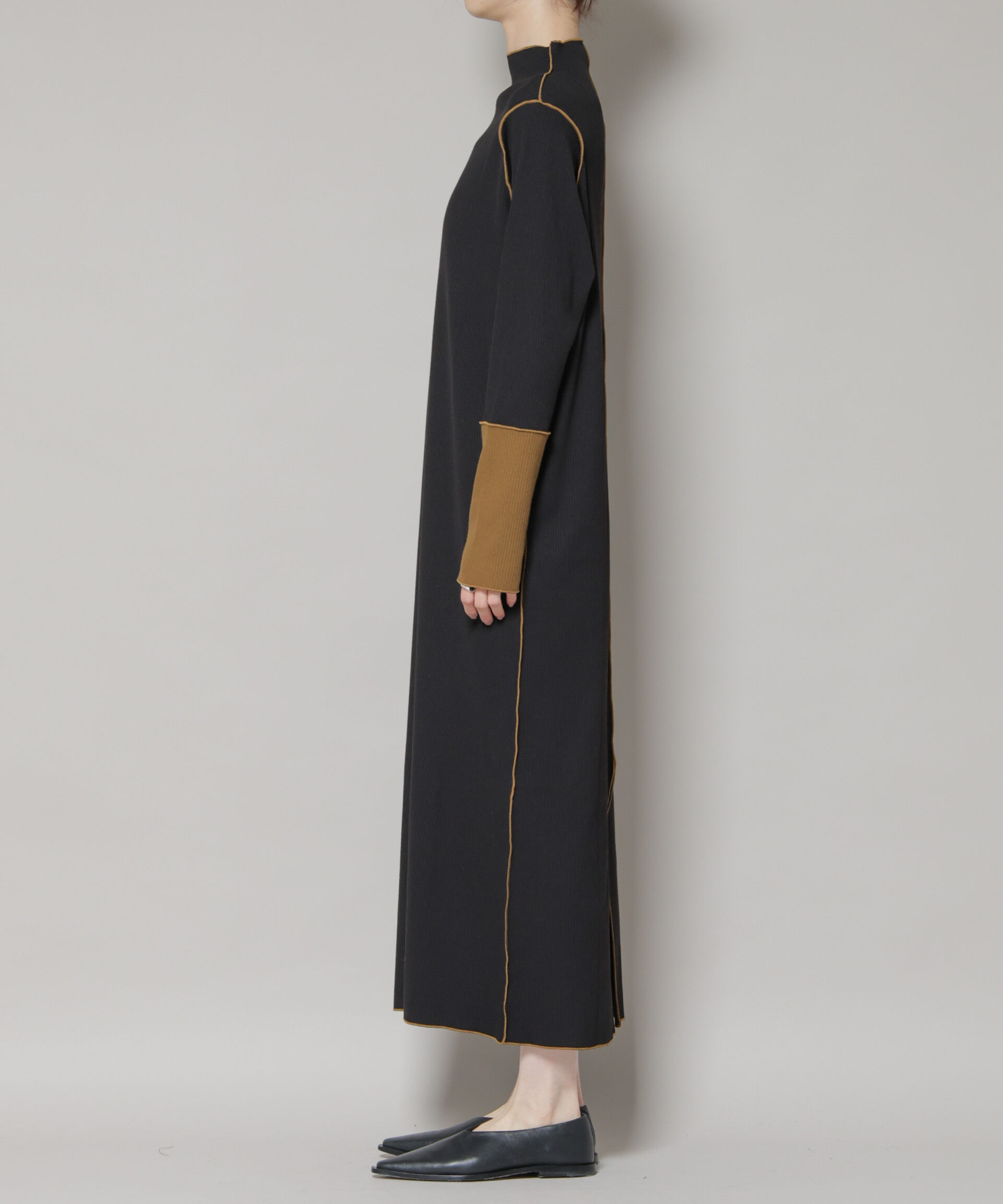 nano･universe「テレコリブ配色メローワンピース」|ワンピース|