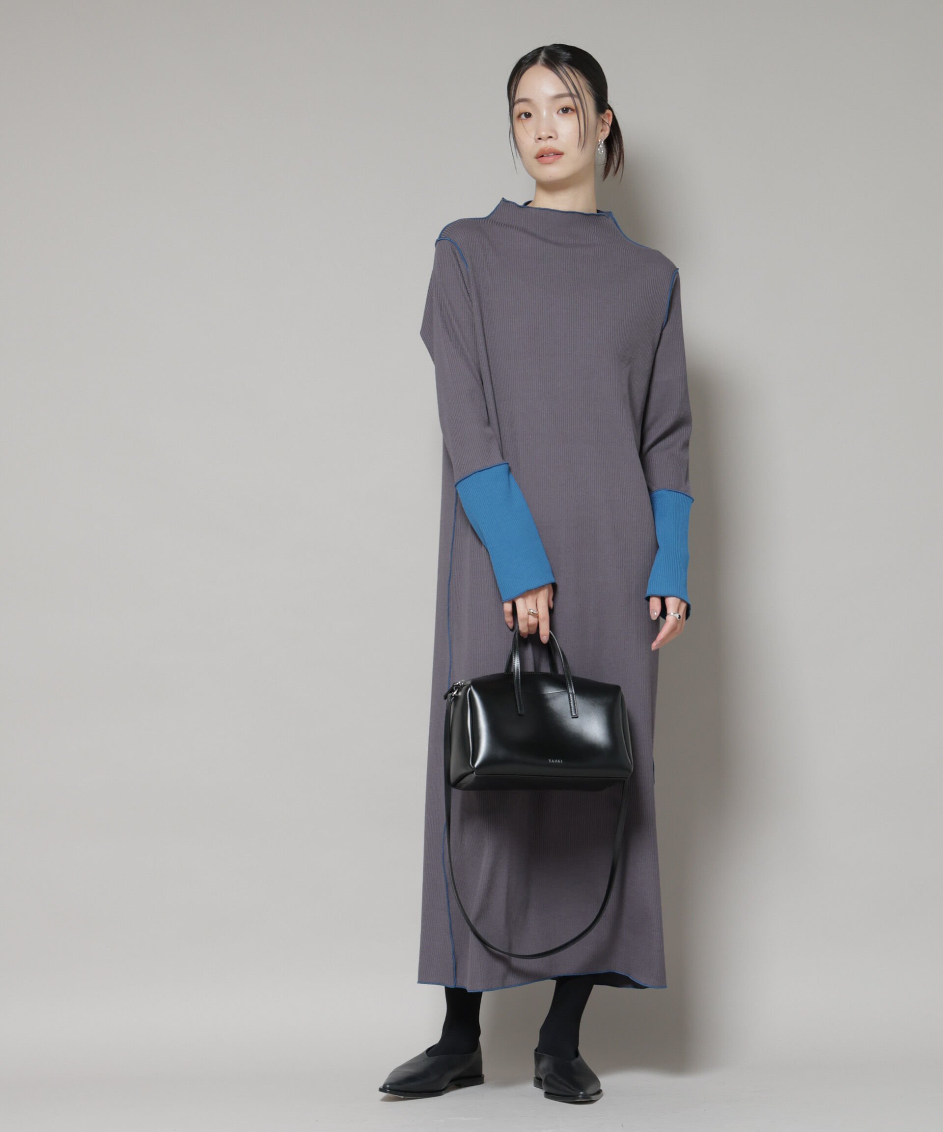 nano･universe「テレコリブ配色メローワンピース」|ワンピース|