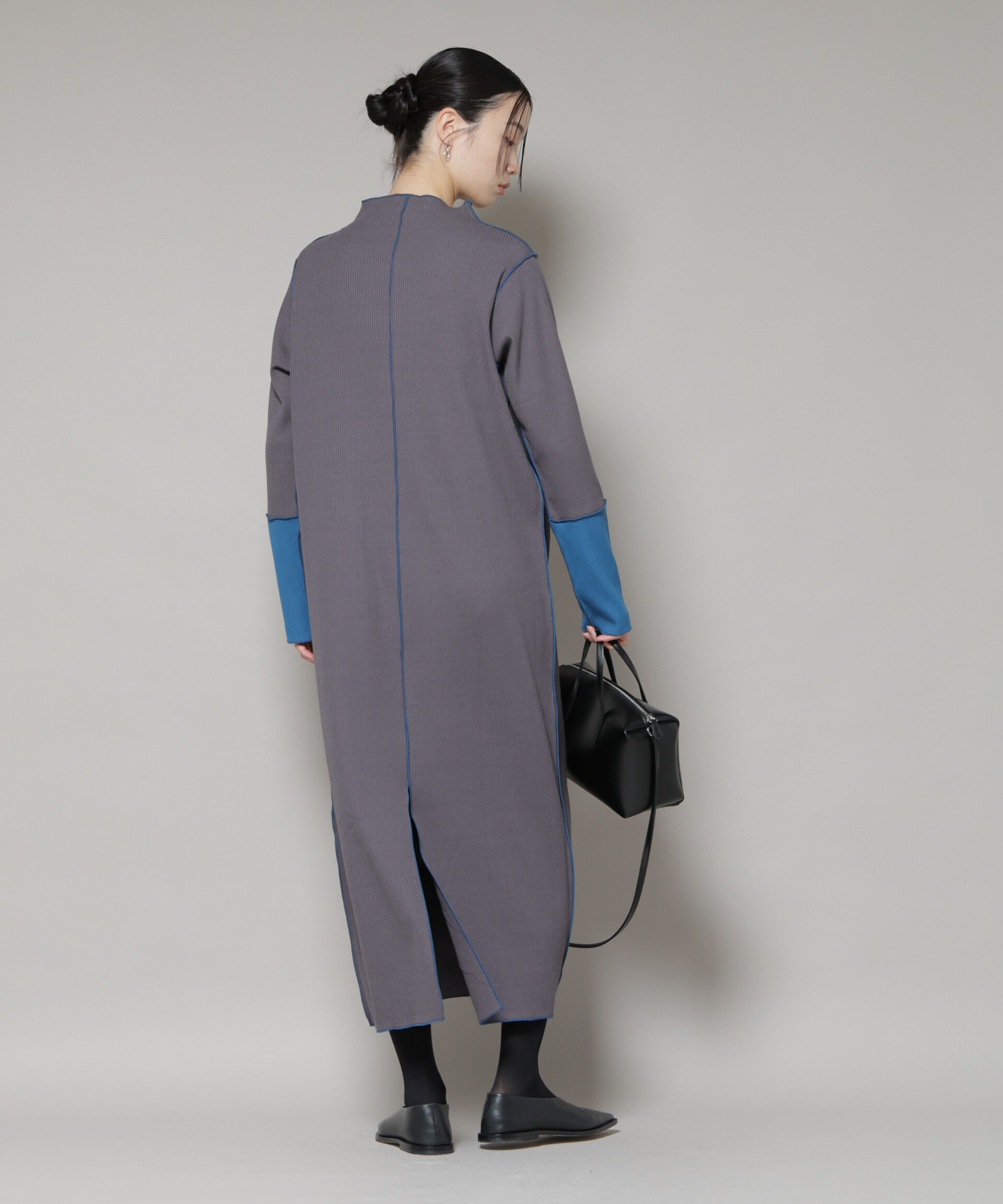 nano･universe「テレコリブ配色メローワンピース」|ワンピース|