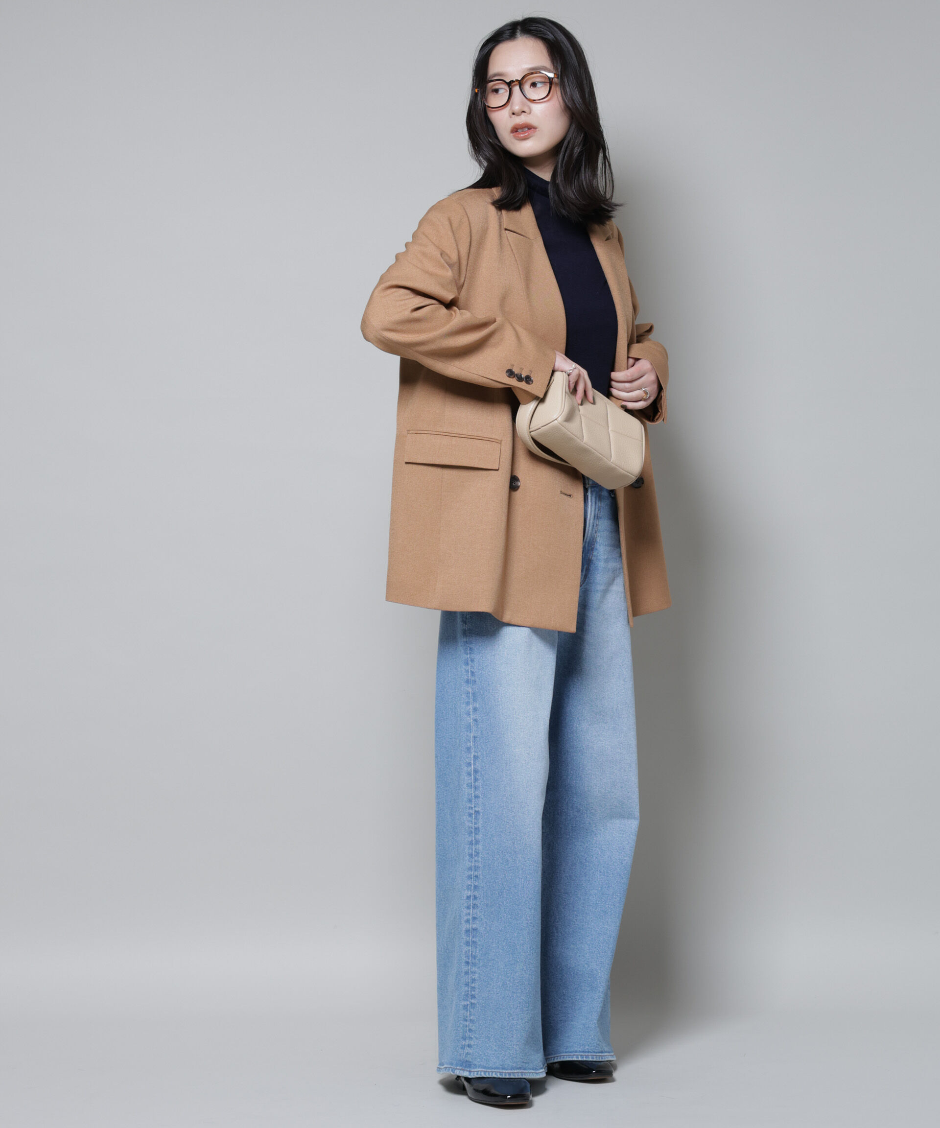 nano･universe「ストレッチサージダブルジャケット(セットアップ可)」|テーラードジャケット|