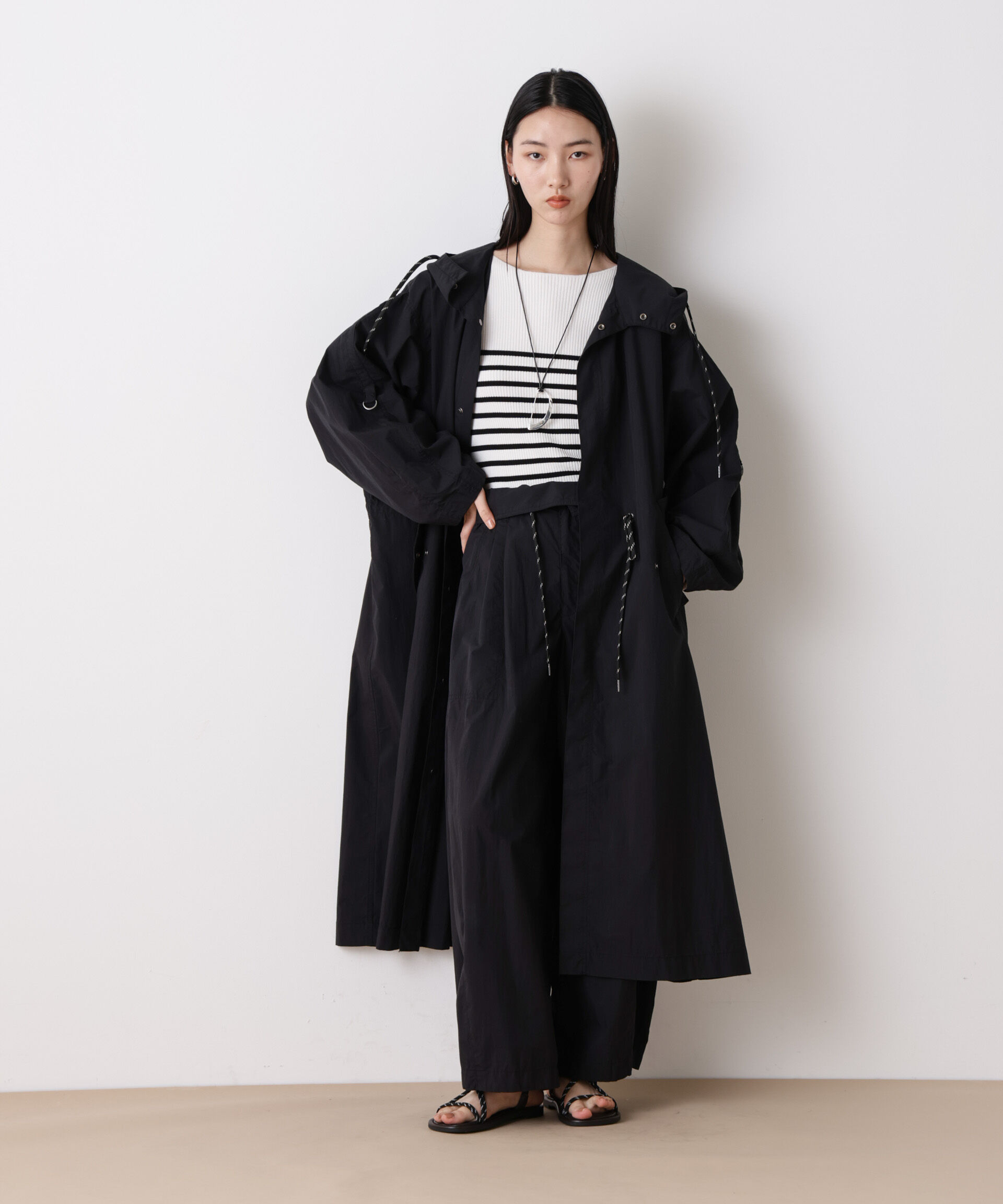 nano･universe「「STEVELOUR」コットンナイロンロングボリュームブルゾン(セットアップ可)」|その他|