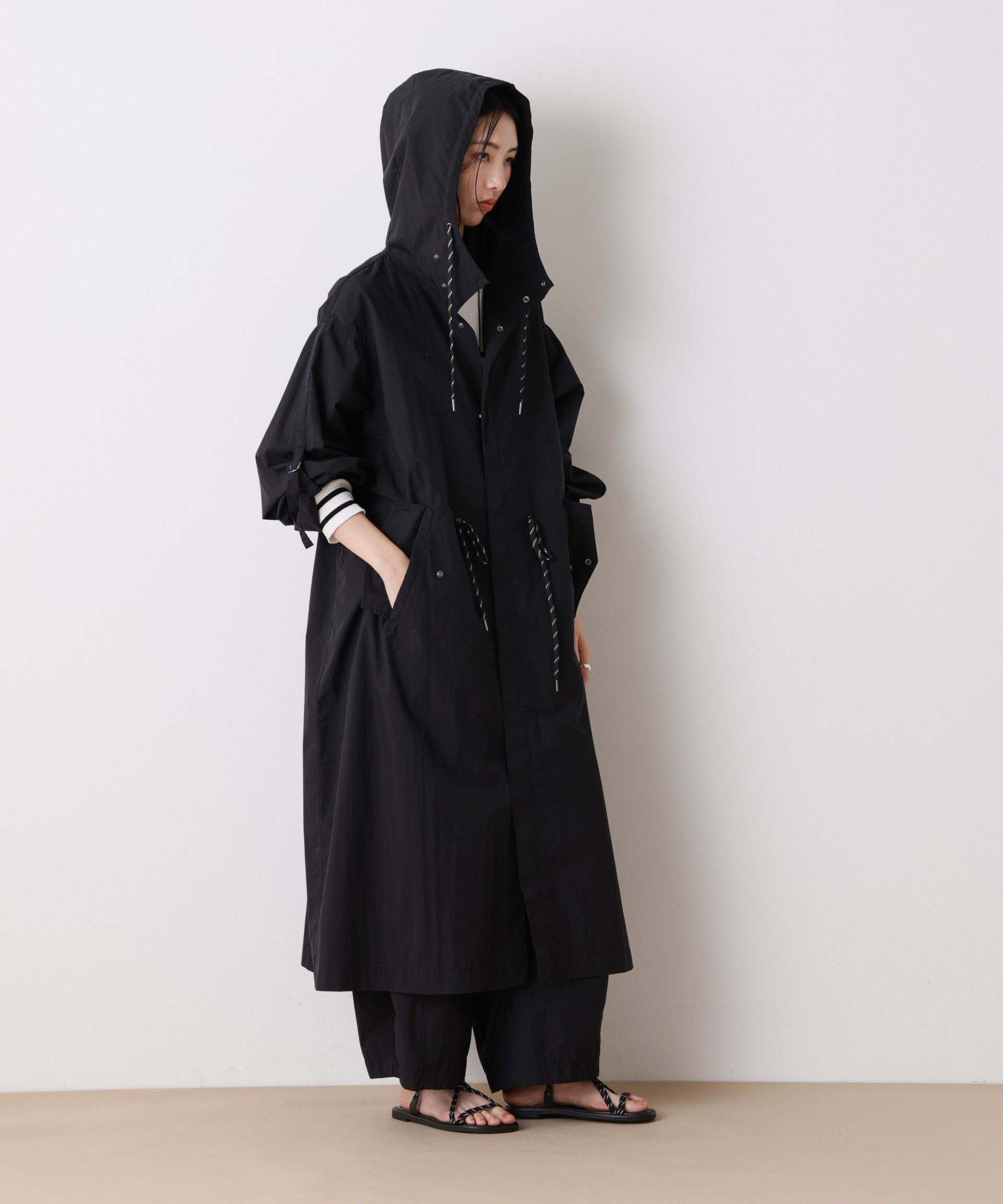 nano･universe「「STEVELOUR」コットンナイロンロングボリュームブルゾン(セットアップ可)」|その他|