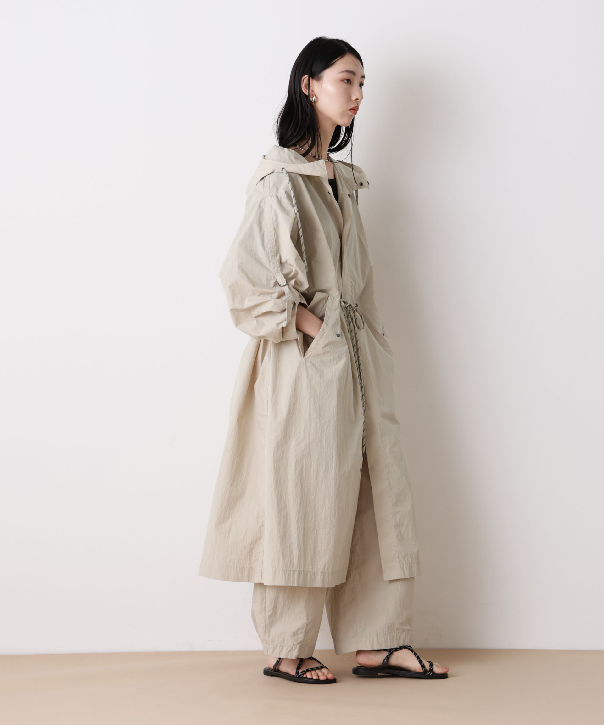 nano･universe「「STEVELOUR」コットンナイロンロングボリュームブルゾン(セットアップ可)」|その他|