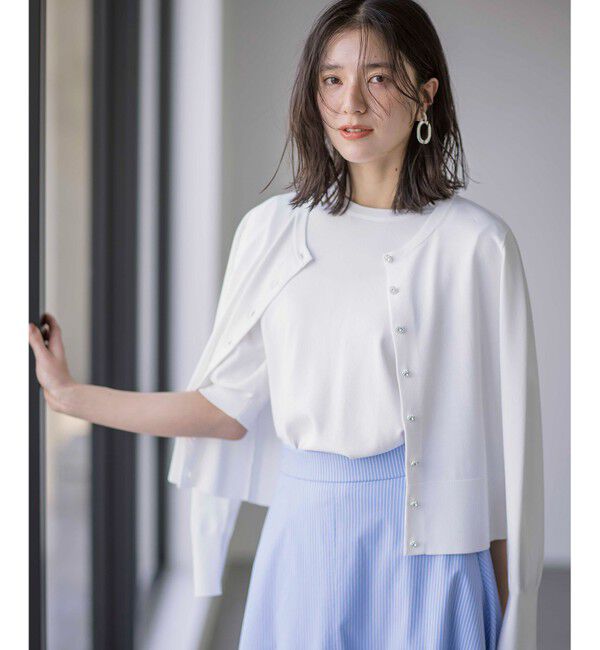 組曲「【UVケア・接触冷感】MINA ニットカーディガン」|カーディガン|