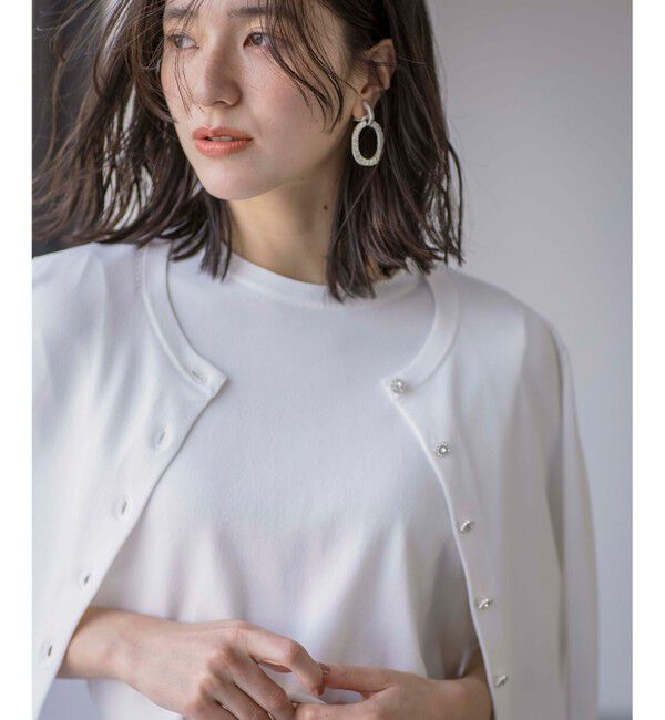 組曲「【UVケア・接触冷感】MINA ニットカーディガン」|カーディガン|