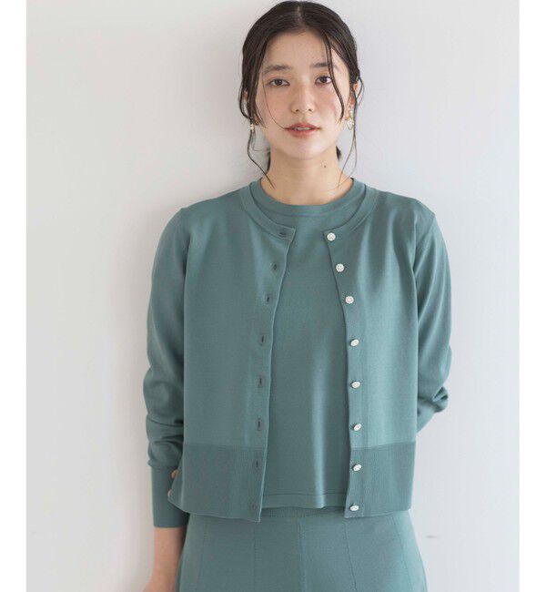 組曲「【UVケア・接触冷感】MINA ニットカーディガン」|カーディガン|ｸﾘｰﾑｸﾞ