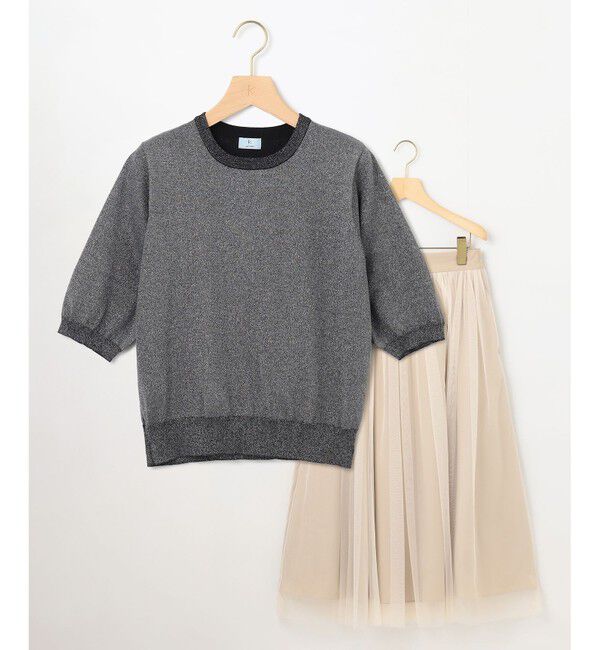 組曲「【WEB限定・2SET】シャイニーラメニット&times;チュールスカート」|スーツ|