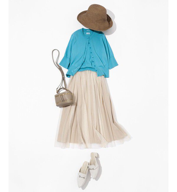 組曲「【WEB限定・2SET】シャイニーラメニット&times;チュールスカート」|スーツ|