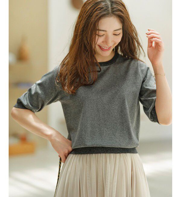 組曲「【WEB限定・2SET】シャイニーラメニット&times;チュールスカート」|スーツ|