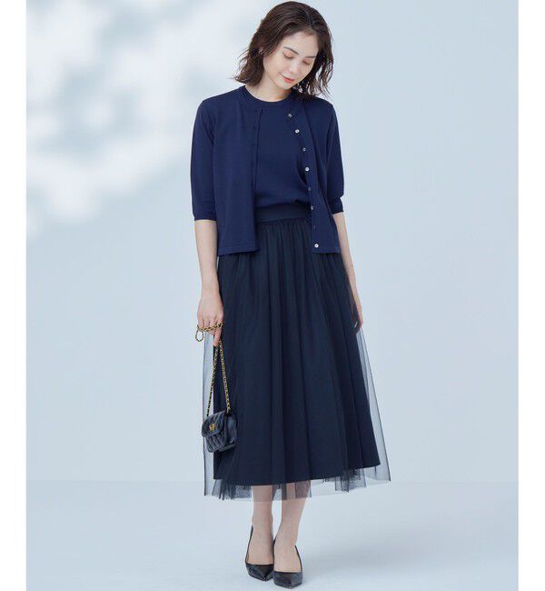 組曲「【WEB限定・2SET】シャイニーラメニット&times;チュールスカート」|スーツ|