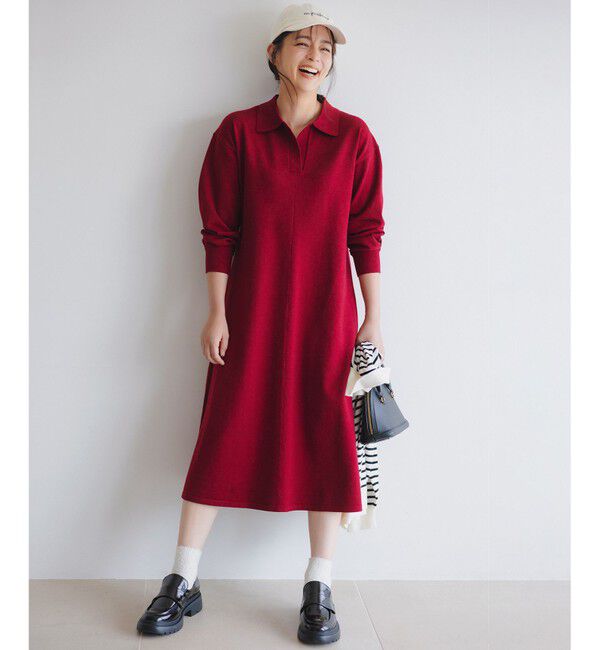 組曲「【加藤ローサさん着用】ポロ襟ストレッチニット」|ニット・セーター|