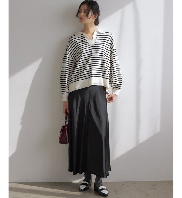 組曲「【加藤ローサさん着用】ポロ襟ストレッチニット」|ニット・セーター|