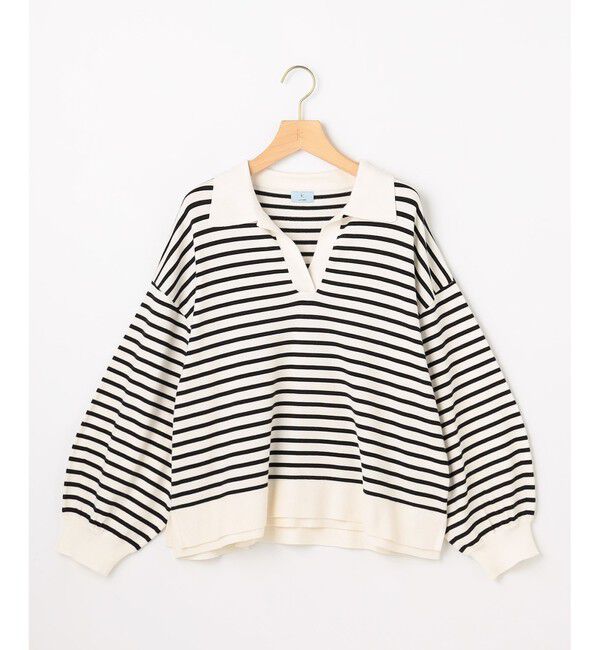 組曲「【加藤ローサさん着用】ポロ襟ストレッチニット」|ニット・セーター|