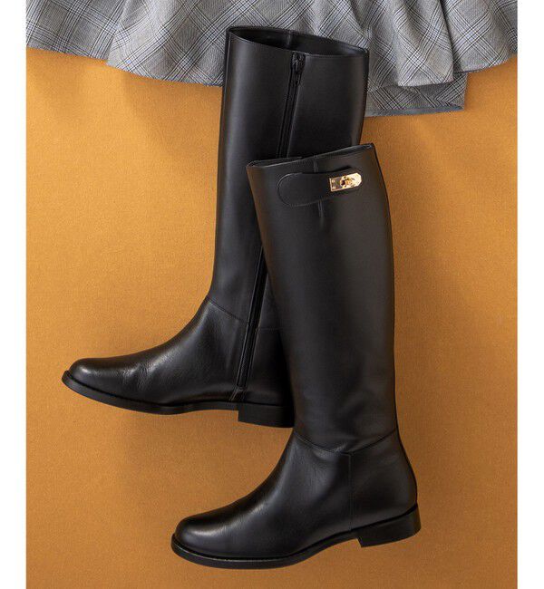 23区「ジョッキーロング ブーツ」|ショートブーツ|ブラック系