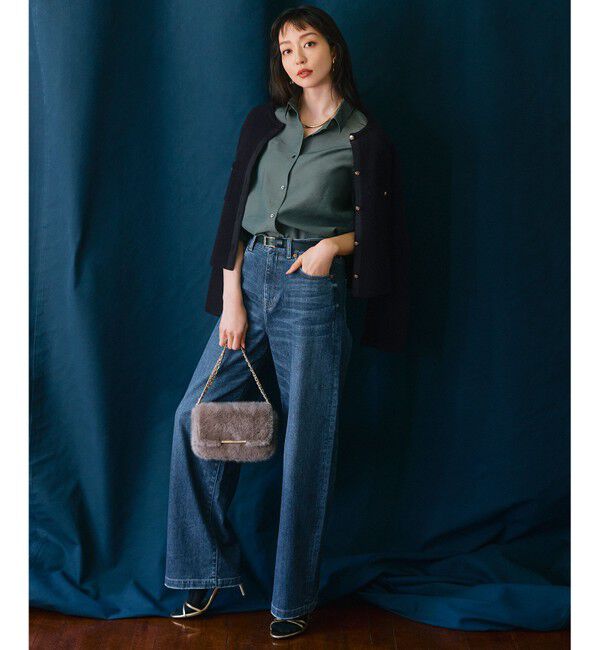 23区「【滝沢眞規子さん着用/VERY・Oggi掲載】23区DENIM ストレッチ ワイドパンツ」|デニム|