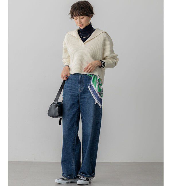 23区「【滝沢眞規子さん着用/VERY・Oggi掲載】23区DENIM ストレッチ ワイドパンツ」|デニム|