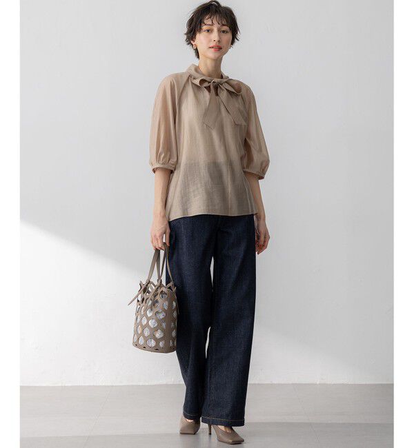 23区「【滝沢眞規子さん着用/VERY・Oggi掲載】23区DENIM ストレッチ ワイドパンツ」|デニム|