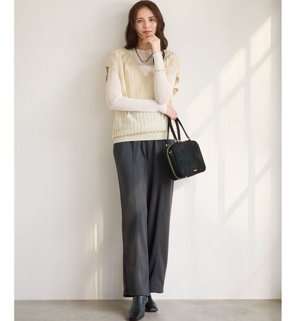 23区「【洗える】シアーリブハイネック ニット」|ニット・セーター|