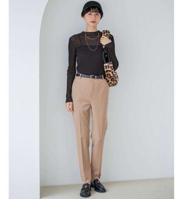 23区「【洗える】シアーリブハイネック ニット」|ニット・セーター|