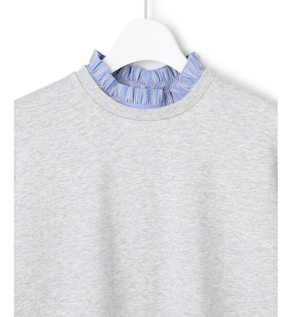 23区「【WEB＆一部店舗限定】クリアコットンテリー ストライプフリル スウェット」|スウェット・ジャージ|