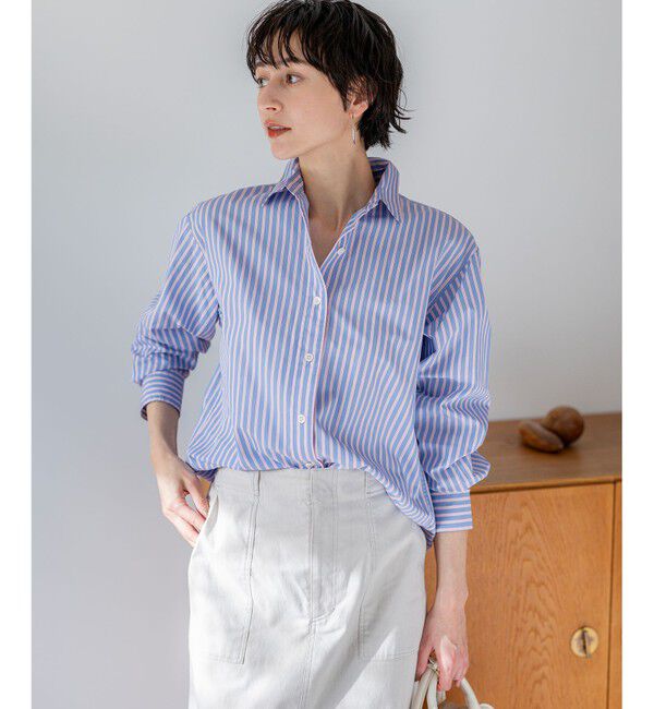 23区「【見上愛さん着用/VERY掲載】CANCLINI シャーティング ベーシックシャツ」|シャツ・ブラウス|ｻｯｸｽ&times;ﾋﾟ