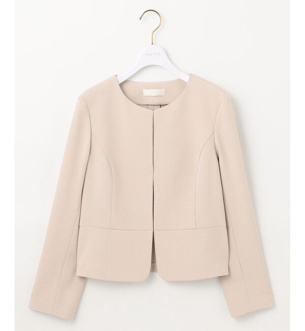 ANY SIS「【UVカット / 接触冷感 / 吸水速乾】スマートビューティストレッチ ショートノーカラージャケット」|ノーカラージャケット|