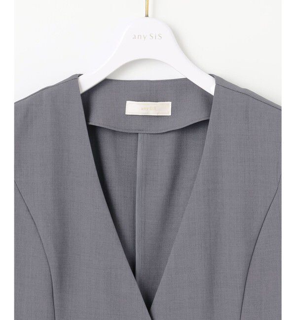any SiS「【スタイリストコラボ】ジレ&times;ラメチュールスカート セットアップ」|スーツ|