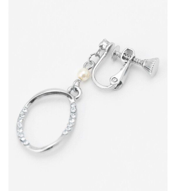 any SiS「オーバルストーンライン イヤリング」|イヤリング|