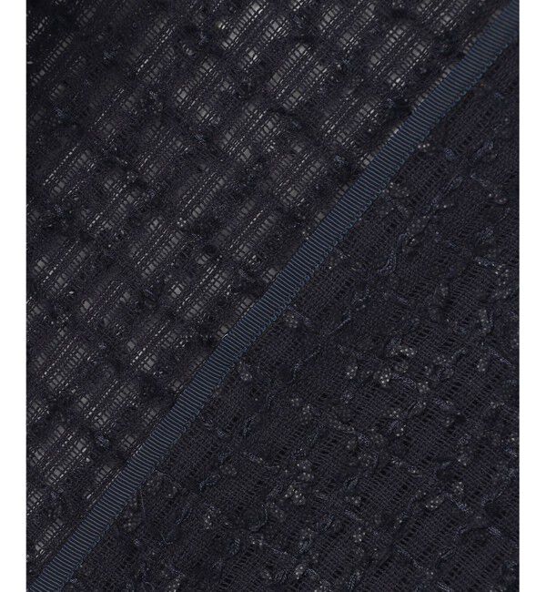 ANY SIS「リボンヤーンシアーツイード ジャケット」|ノーカラージャケット|