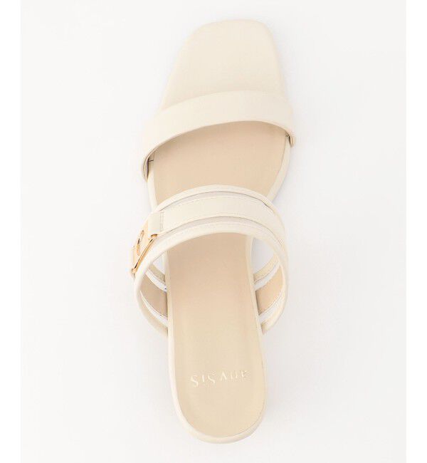 ANY SIS「【23.0~24.0cm】シアーメタルバックルヒール サンダル」|サンダル|