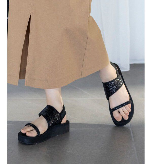 ANY SIS「【23.0~24.0cm】ボリュームソールレディ サンダル」|サンダル|ブラック