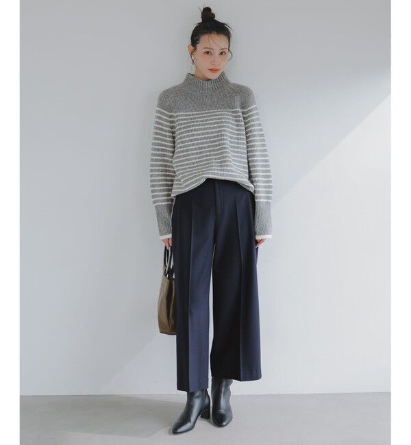 ANY SIS「ビューティサーモ2WAYストレッチ ワイドパンツ」|その他|ネイビー