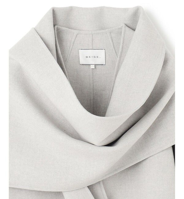 BEIGE,「【Oggi 2月号掲載】GRASSE / ストール付きリバーロングコート」|その他|