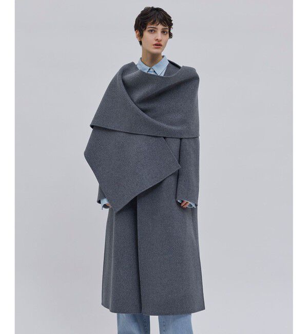 BEIGE,「【Oggi 2月号掲載】GRASSE / ストール付きリバーロングコート」|その他|