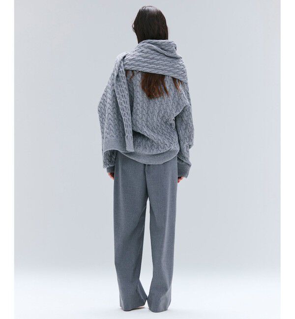 BEIGE,「【洗える】SEDONA / ウールカシミヤケーブルストール」|マフラー|