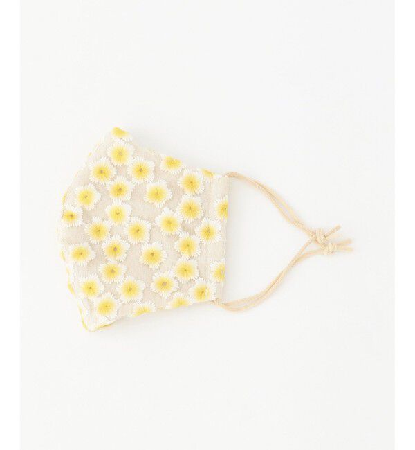 GRACE CONTINENTAL「レースプリントマスク」|その他|イエロー