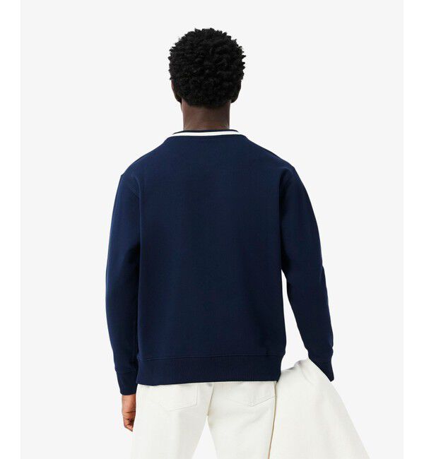 LACOSTE「裏パイル ハンドステッチ風ヴィンテージ フレンチグラフィックステッチ スウェットプルオーバー」|スウェット・ジャージ|
