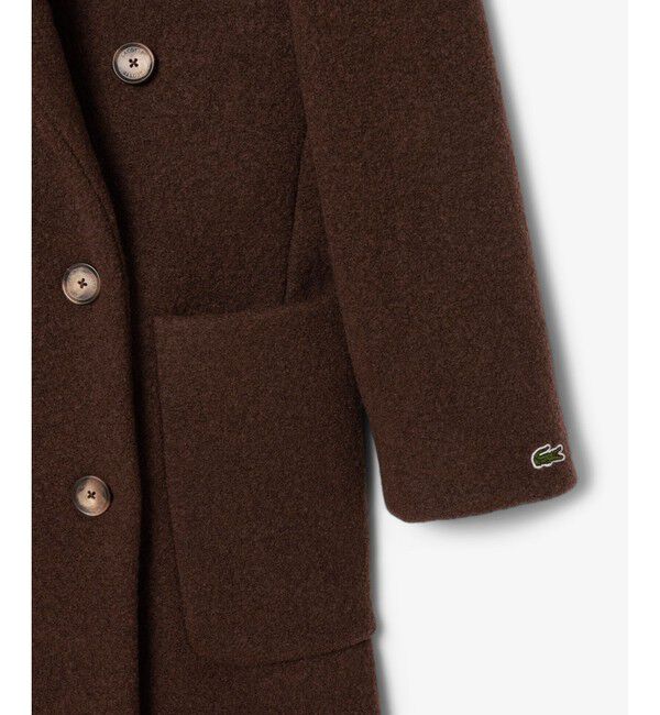 LACOSTE「ダブルブレストバージンウールロングコート」|チェスターコート|