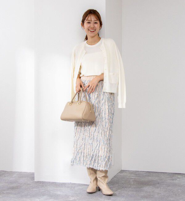 NOLLEY'S「《手洗い可能》ESPOIR 16G片畦クルーネックカーディガン」|カーディガン|