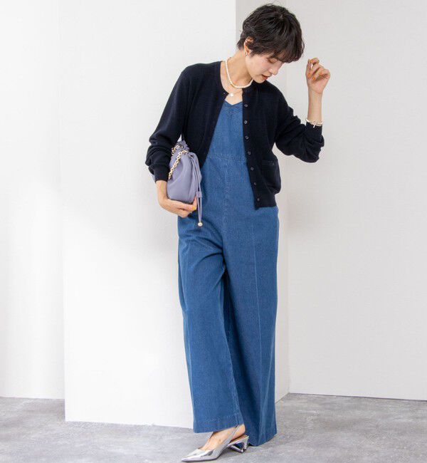 NOLLEY'S「《手洗い可能》ESPOIR 16G片畦クルーネックカーディガン」|カーディガン|