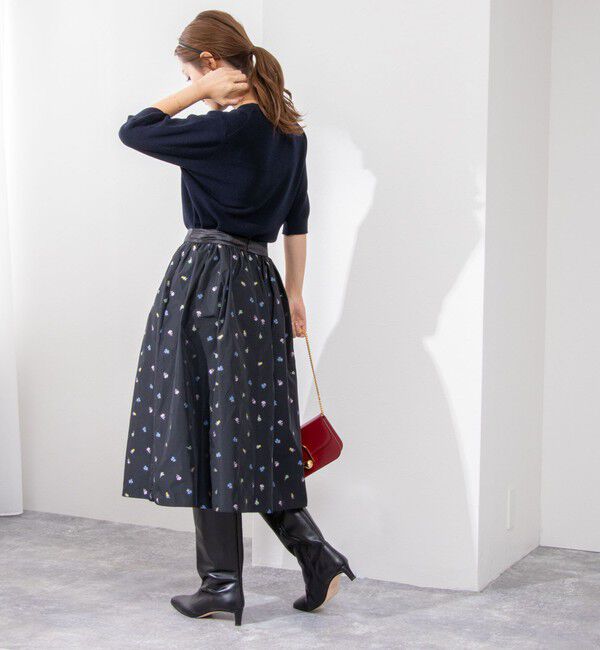 NOLLEY'S「《手洗い可能》ESPOIR 16G片畦5分袖プルオーバーニット」|ニット・セーター|