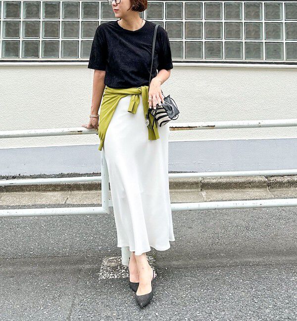 NOLLEY'S sophi「【追加】《オールシーズン対応》ウォッシャブルマットサテンナロースカート」|スカート|