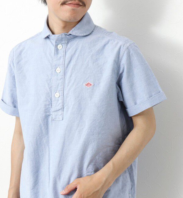 NOLLEY'S goodman「【DANTON/ダントン】ROUND COLLAR P.O SHIRT SS 25SS」|シャツ・ブラウス|ブルー