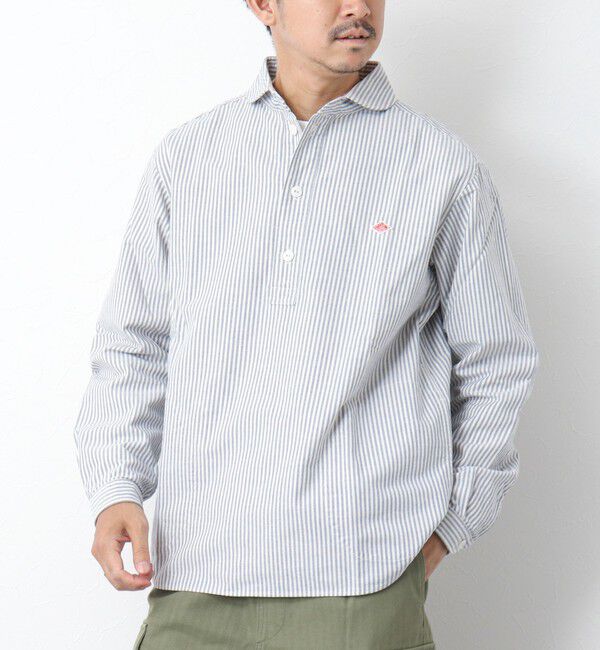 NOLLEY'S goodman「【DANTON/ダントン】ROUND COLLAR P.O SHIRT LS 25SS」|シャツ・ブラウス|ブルー系その他