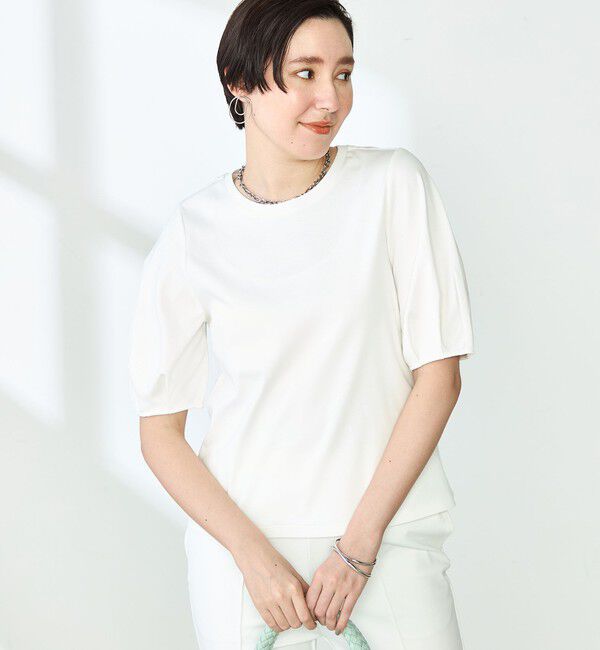 NOLLEY'S「高機能 LA＋スムース5分袖プルオーバーカットソー」|Tシャツ・カットソー|