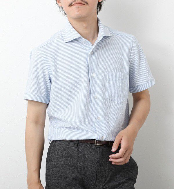 NOLLEY'S goodman「《ビジカジ対応》【Vertical】吸水速乾 ストレッチ サッカージャージWD SS 25SS」|シャツ・ブラウス|ブルー