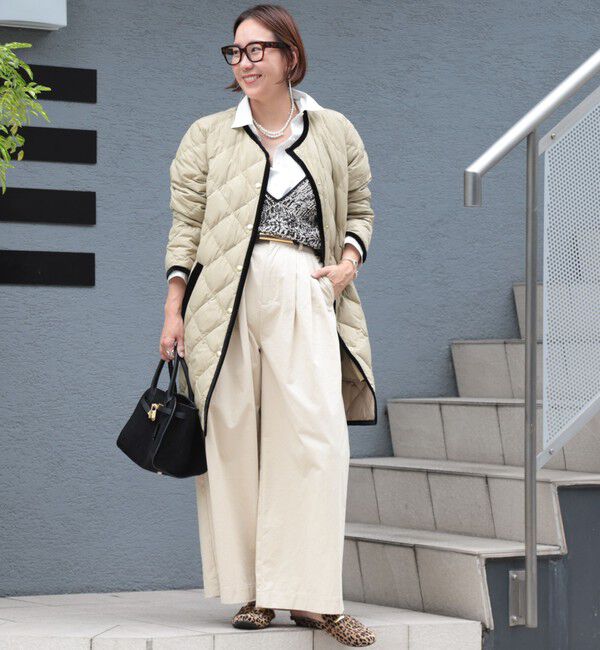 TAION×LIMONTA】別注ベロアパイピングロングダウン（NOLLEY'S