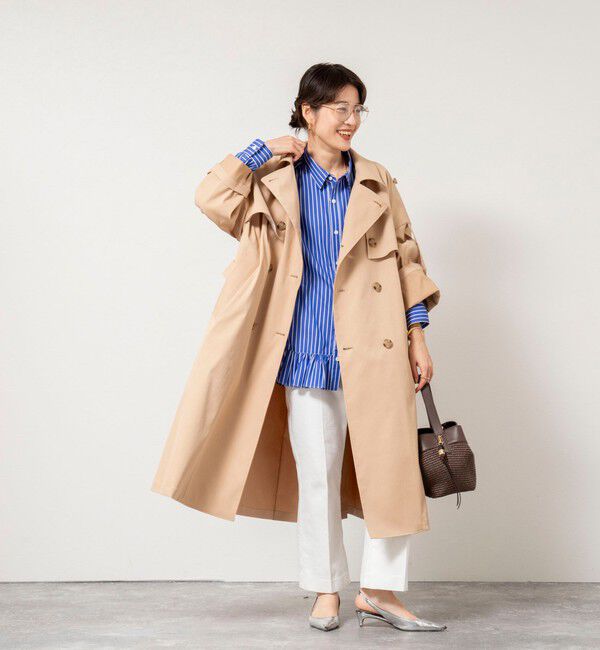 NOLLEY'S「NMPウォッシャブルロングトレンチコート」|トレンチコート|