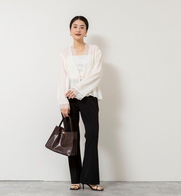 NOLLEY'S sophi「ウォッシャブルカットジョーゼットスリットパンツ」|その他|