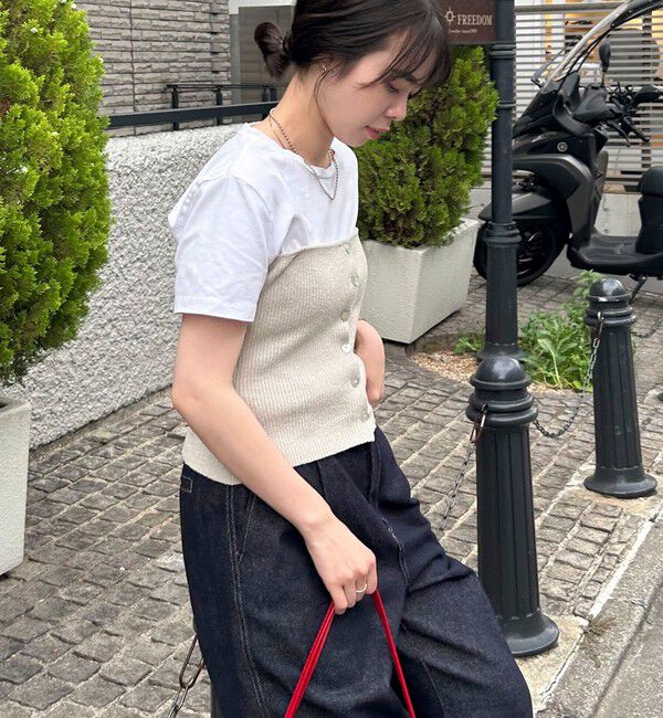 fredy emue「ハート釦ニットビスチェ」|ニット・セーター|